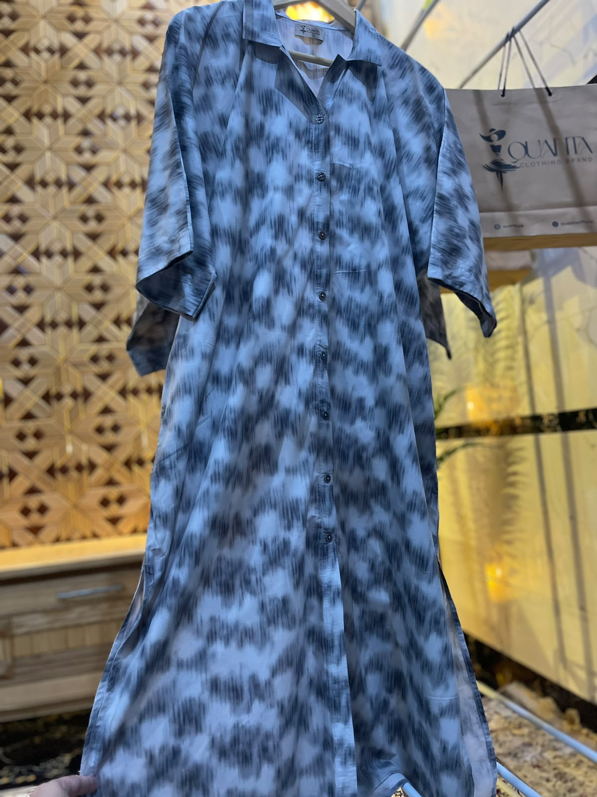 Button down long dress shirt