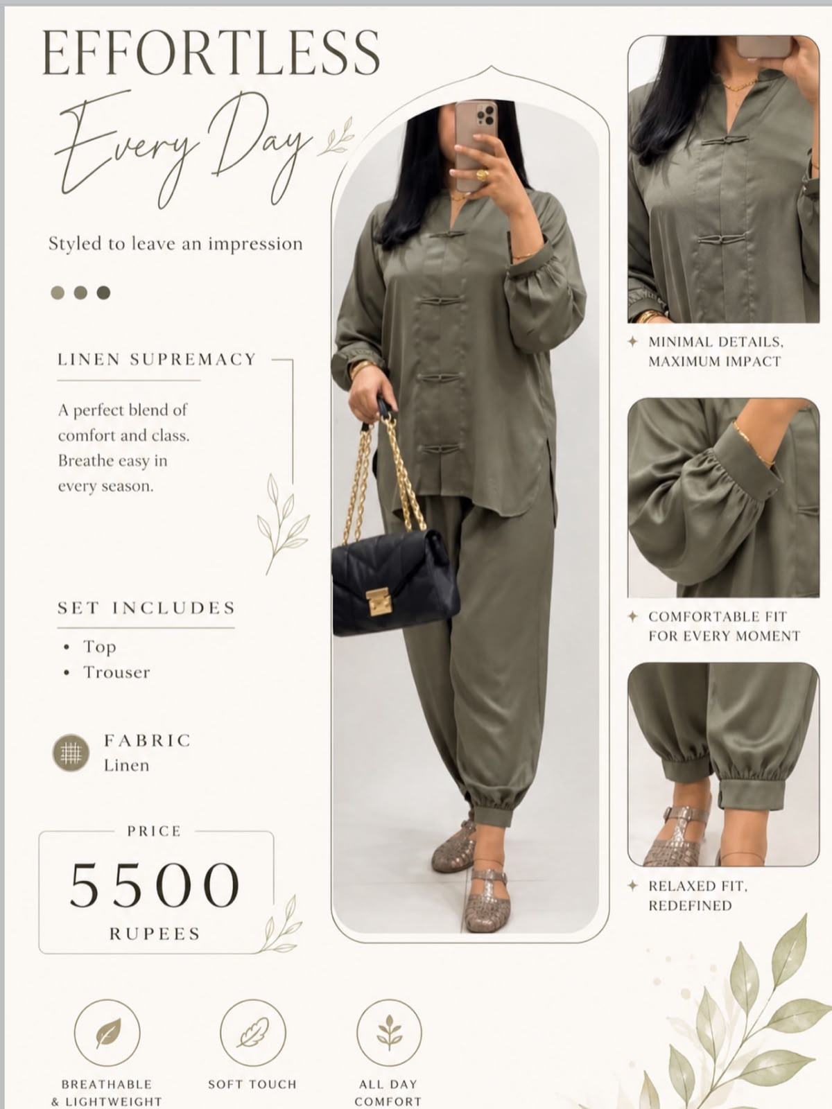 Muted Olive Co-ord set
